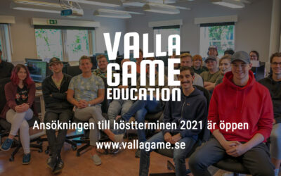 Ansökningen till Valla Game Education 2021 har öppnat